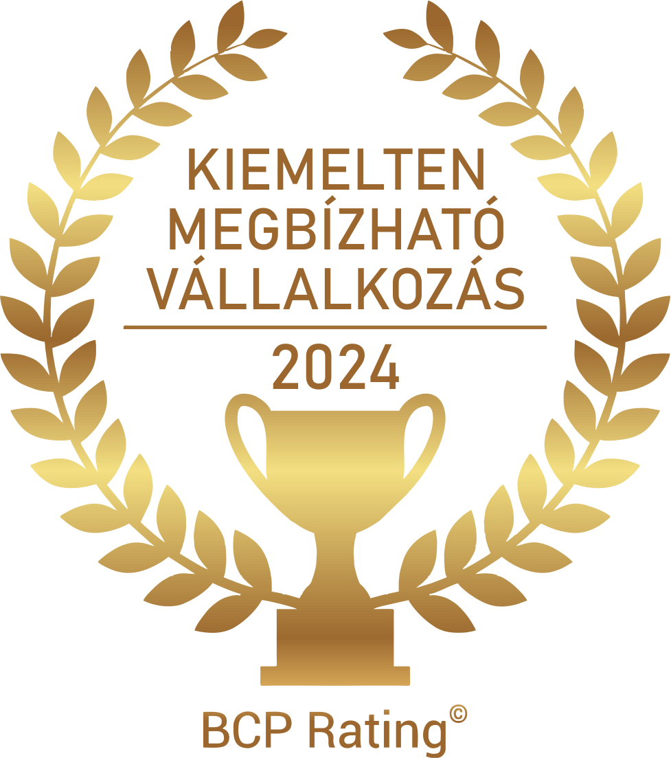 BCP Kiemelten Megbízható Vállalkozás Tanúsítvány